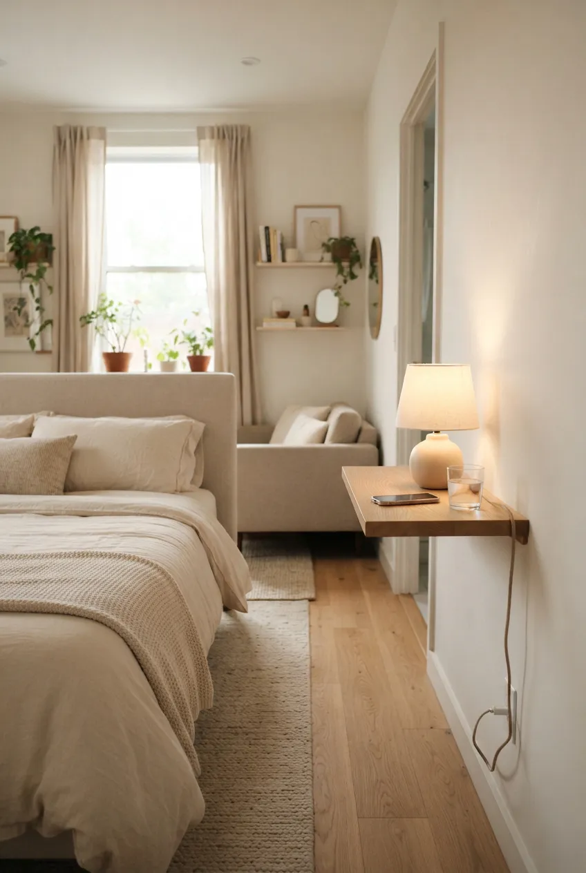 a1-8-lit-bedside-lamp-on-wall-mounted-shelf