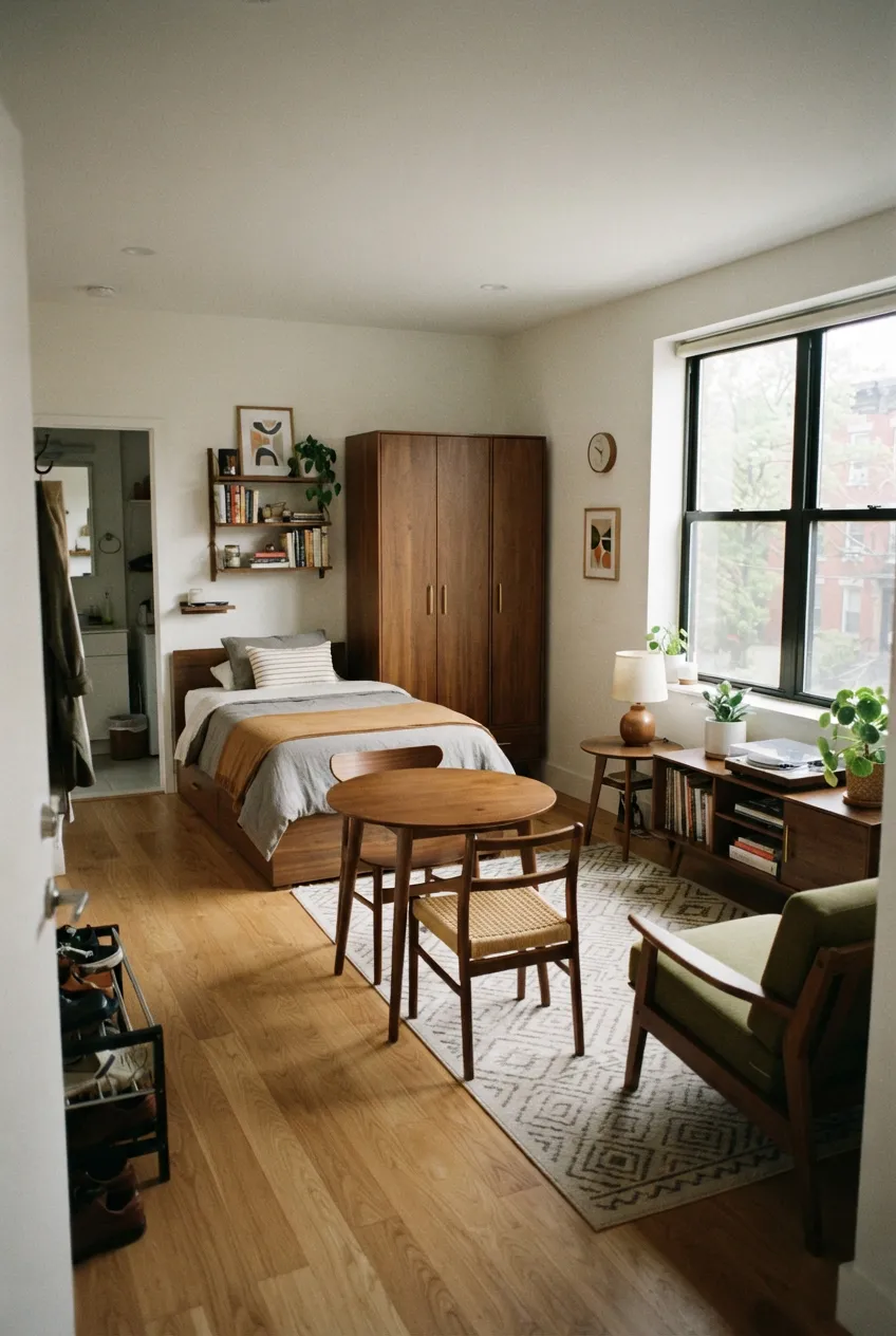a2-12-bed-round-dining-table-wardrobe-and-armchair