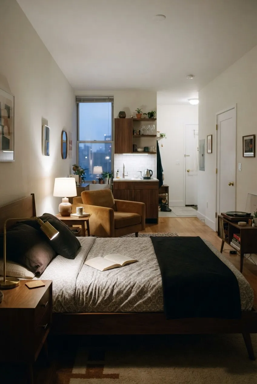 a3-11-bedside-table-lamp-and-open-book-in-studio-at-dusk