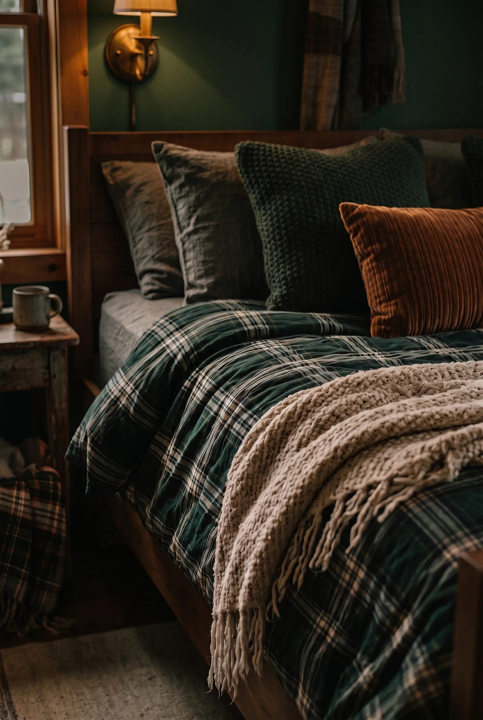 a7-green-bedroom-plaid-bedding-ideas