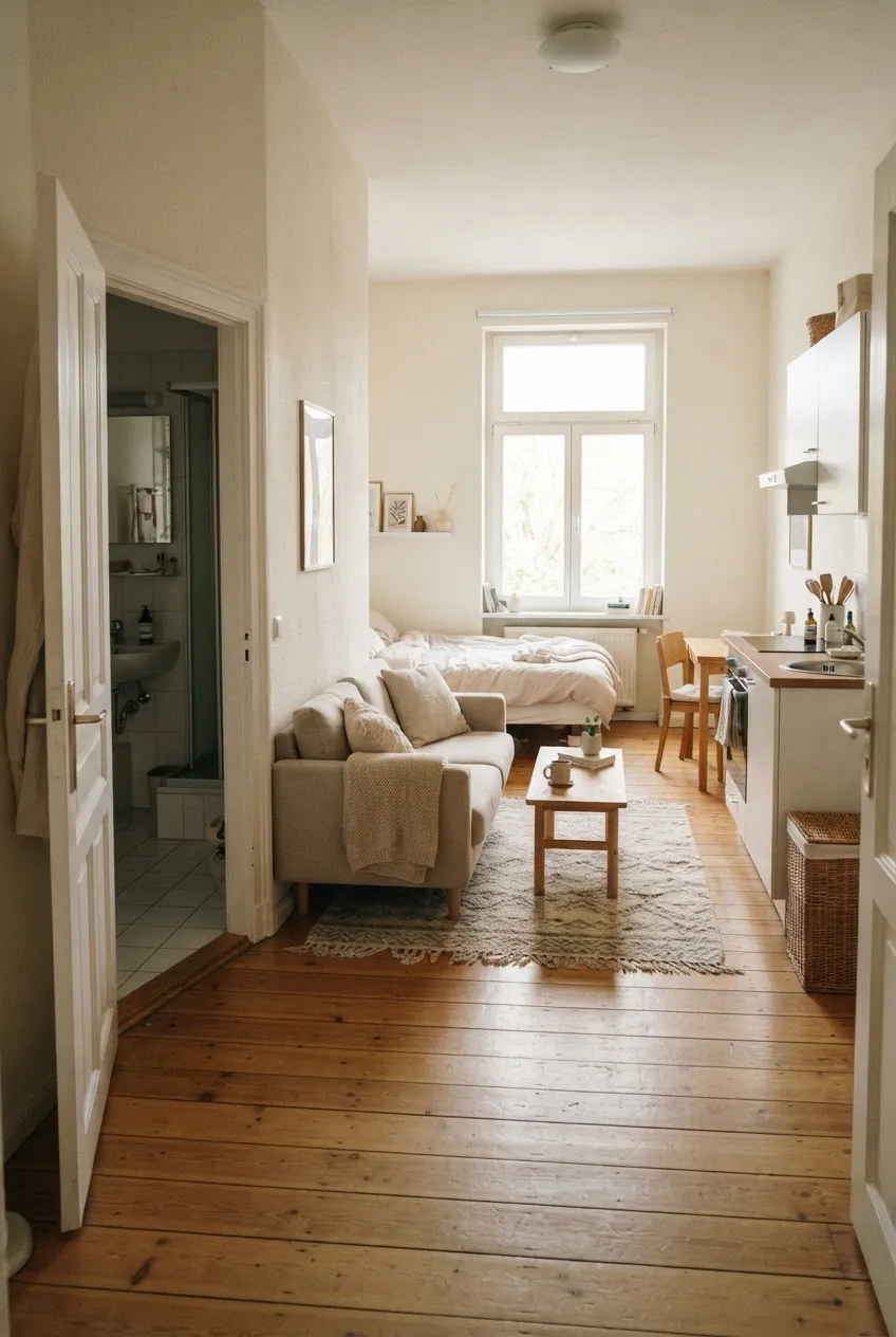 b10-8-open-bathroom-door-with-clear-floor-beside-sofa