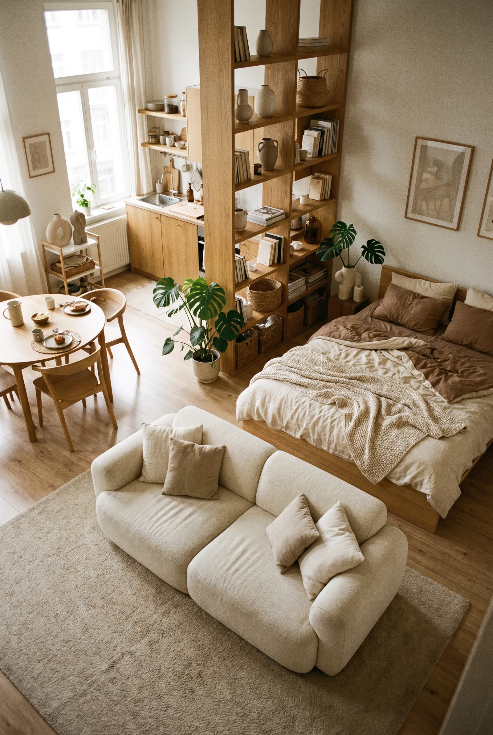 b6-5-sofa-across-foot-of-bed-beside-open-shelving