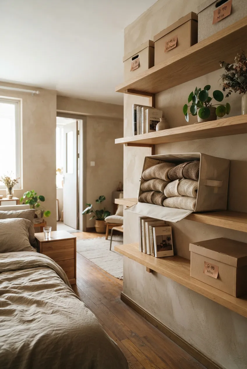 b7-6-lidded-storage-bins-and-folded-sweaters-on-shelves