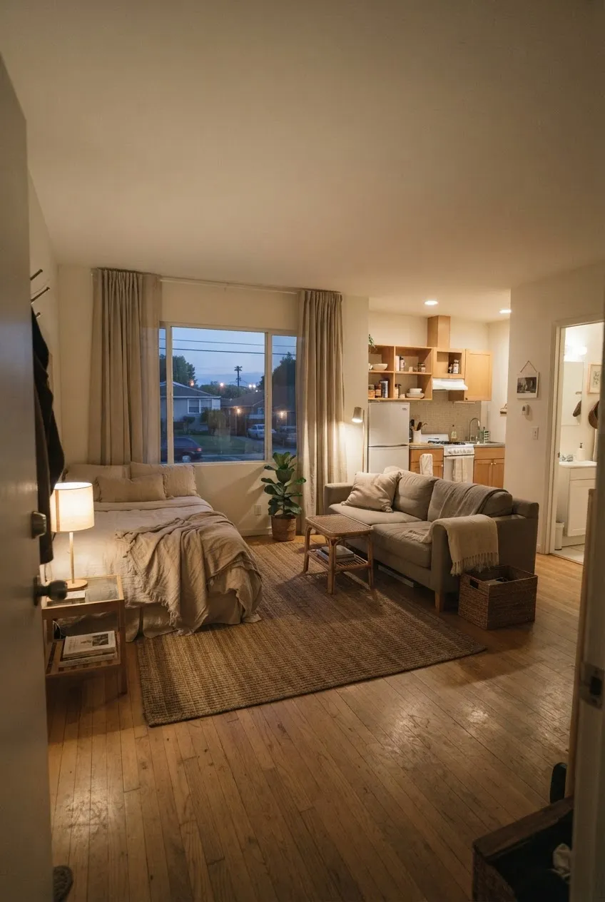 b9-8-area-rug-and-window-curtains-between-studio-bed-and-sofa