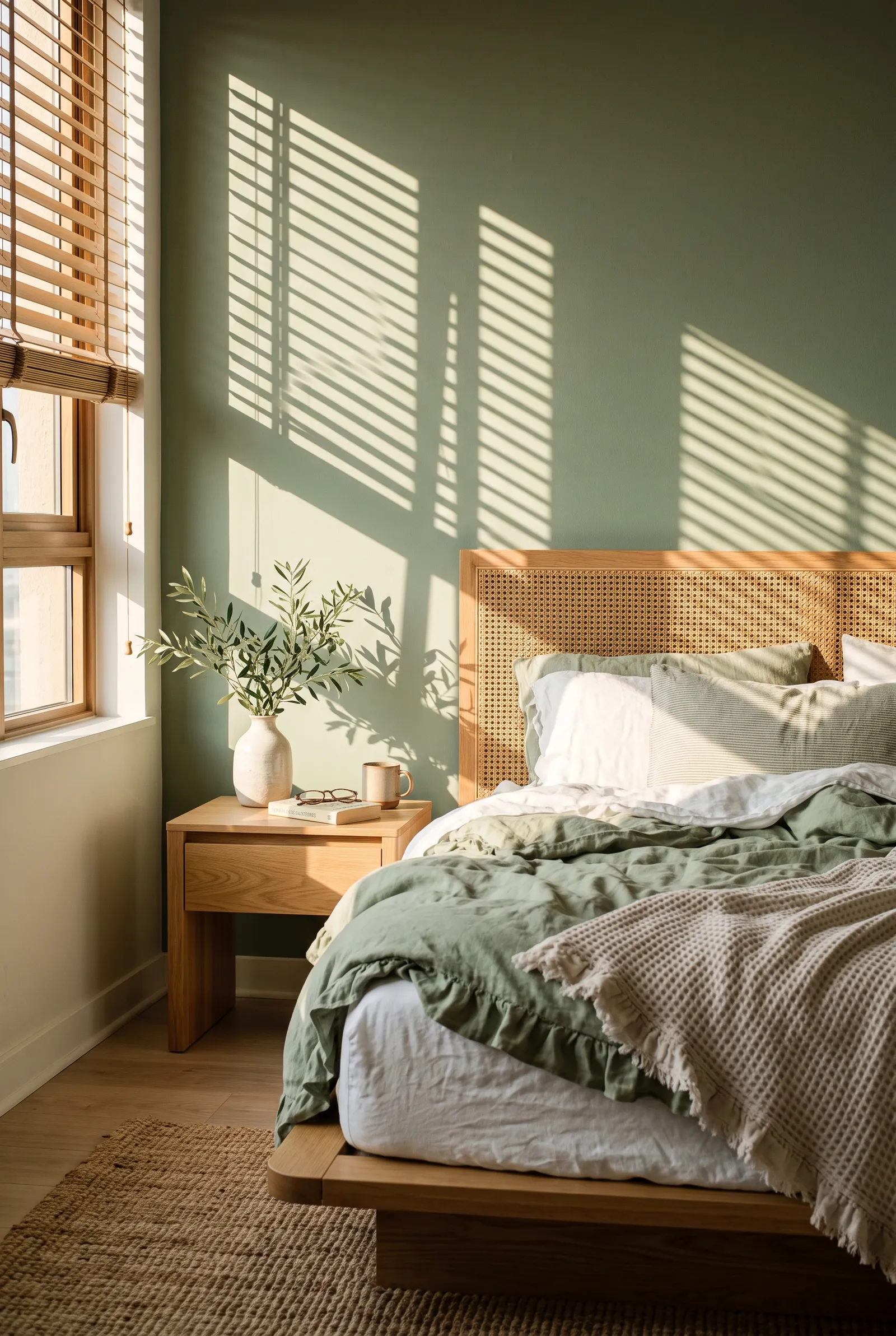 6 Cozy Sage Green Bedroom Ideas with Natural Textures Cover