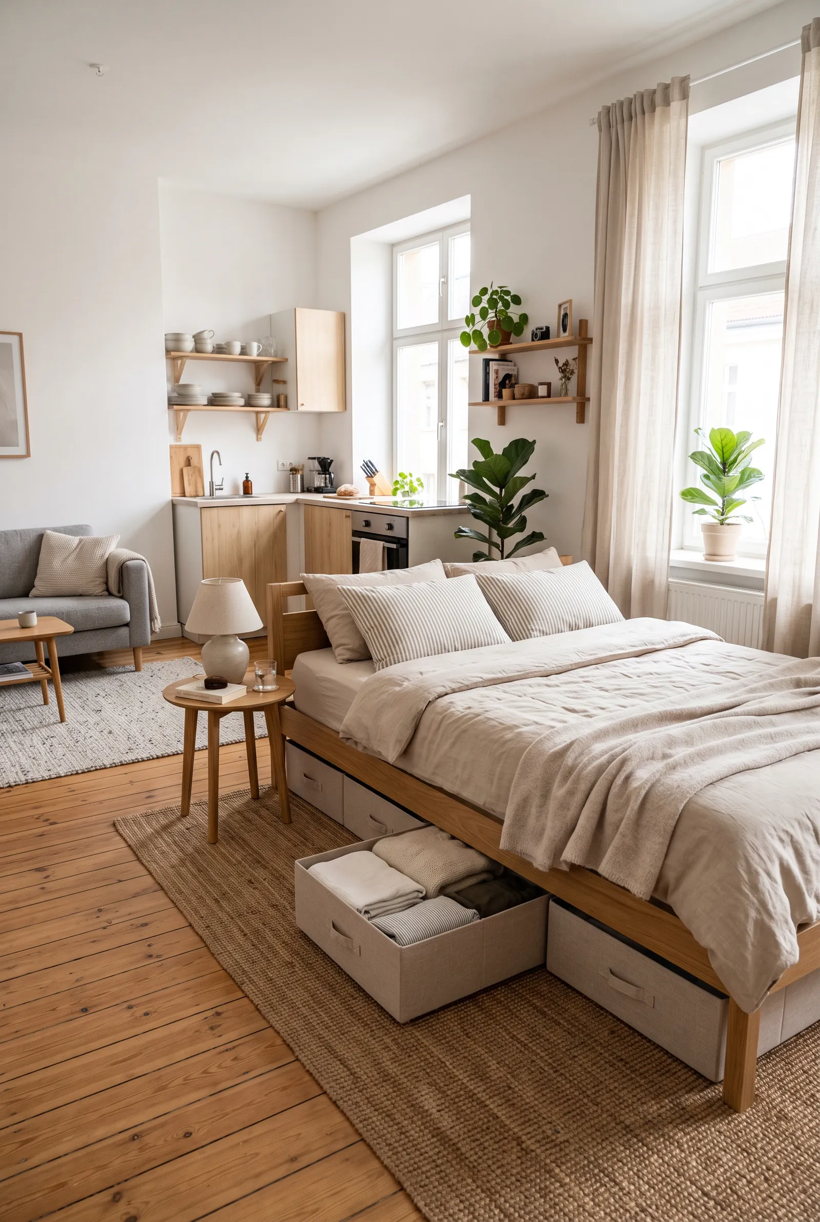 C2-1-high-end-studio-apartment-under-bed-storage