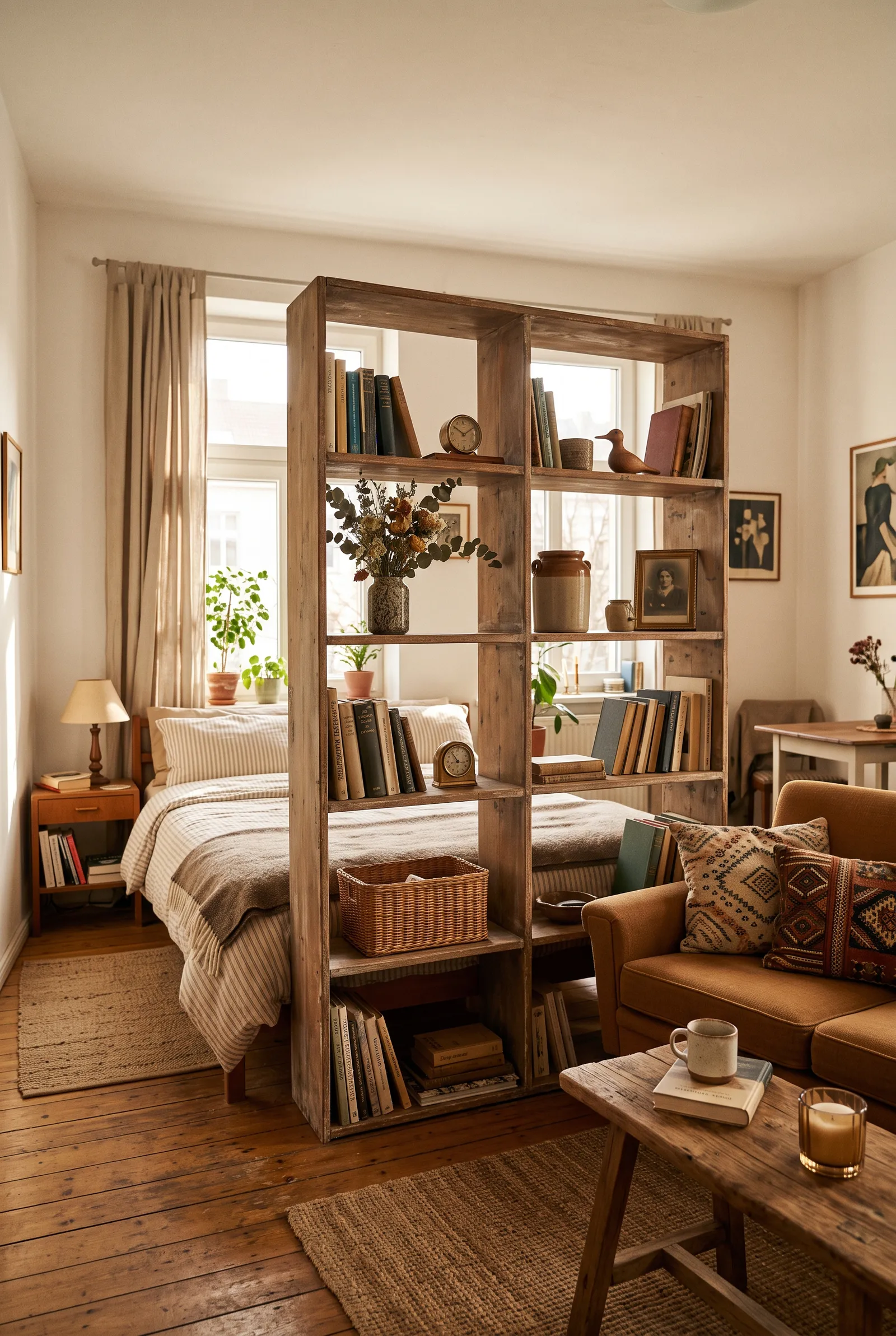 c2-12-luxury-vintage-boho-studio-apartment-bookshelf-divider