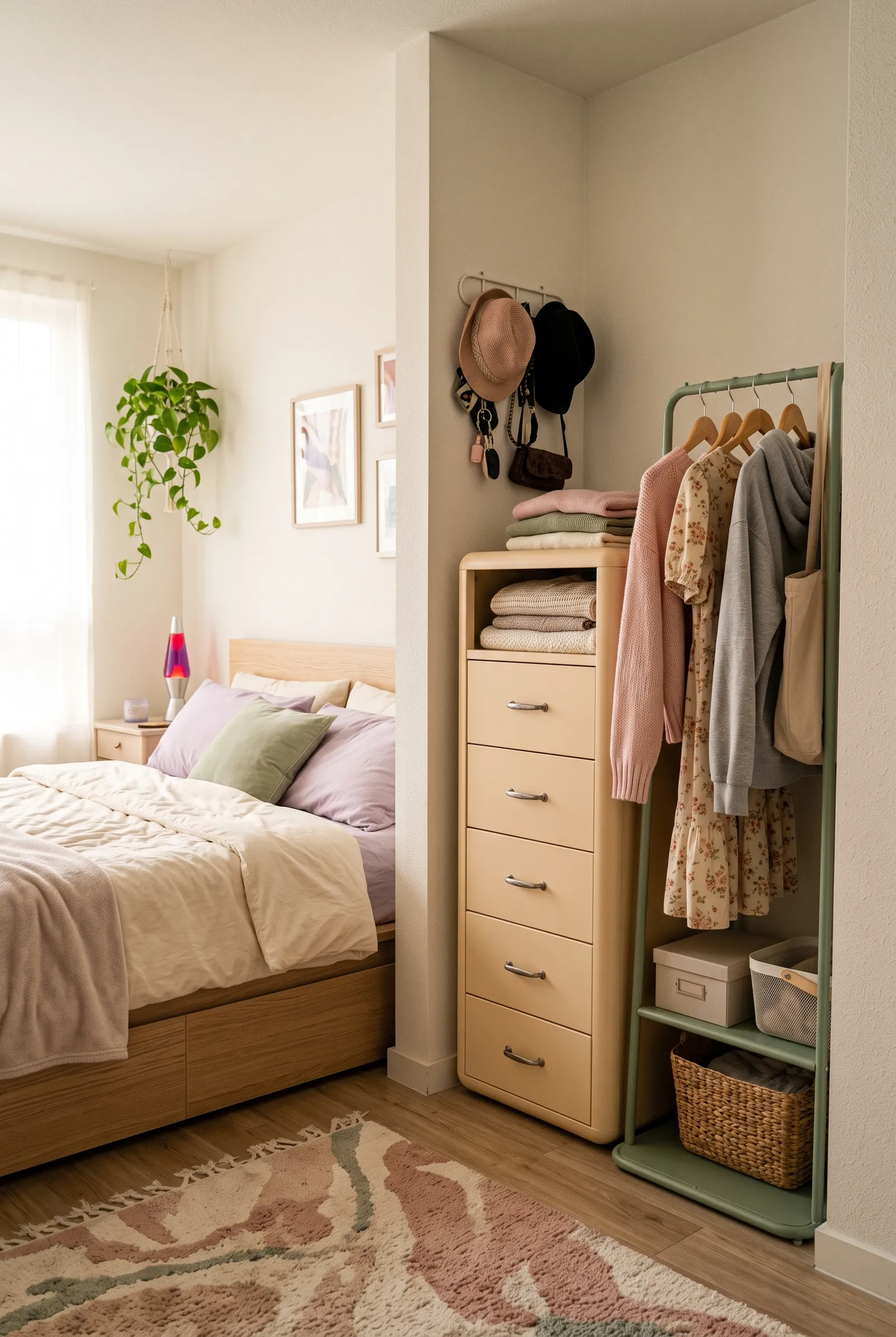 c3-6-corner-clothes-rack-and-dresser-beside-bed