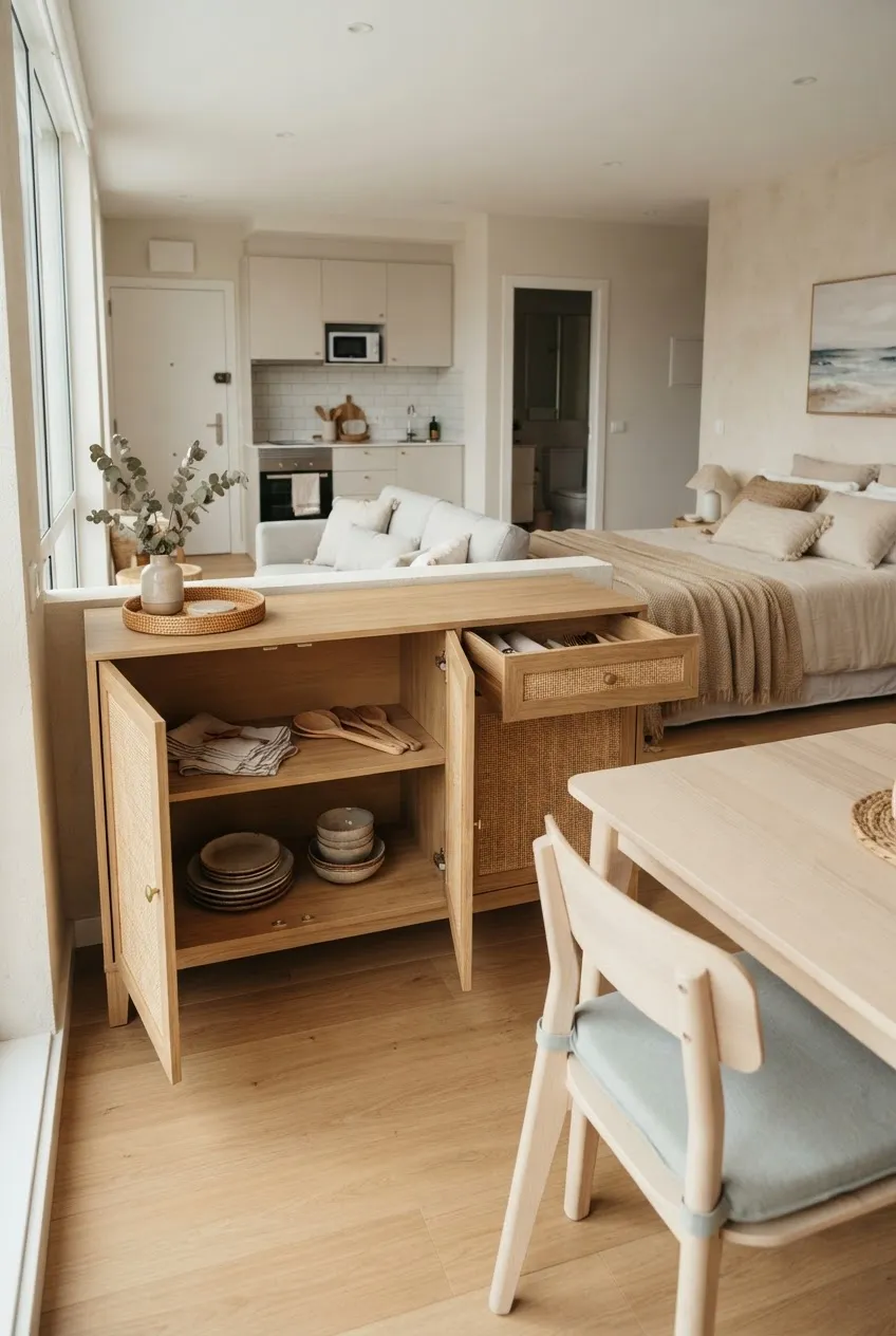 c9-9-low-sideboard-with-dishes-beside-dining-table
