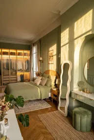 6 Elegant Sage Green Bedroom Ideas with French-Inspired Details Cover