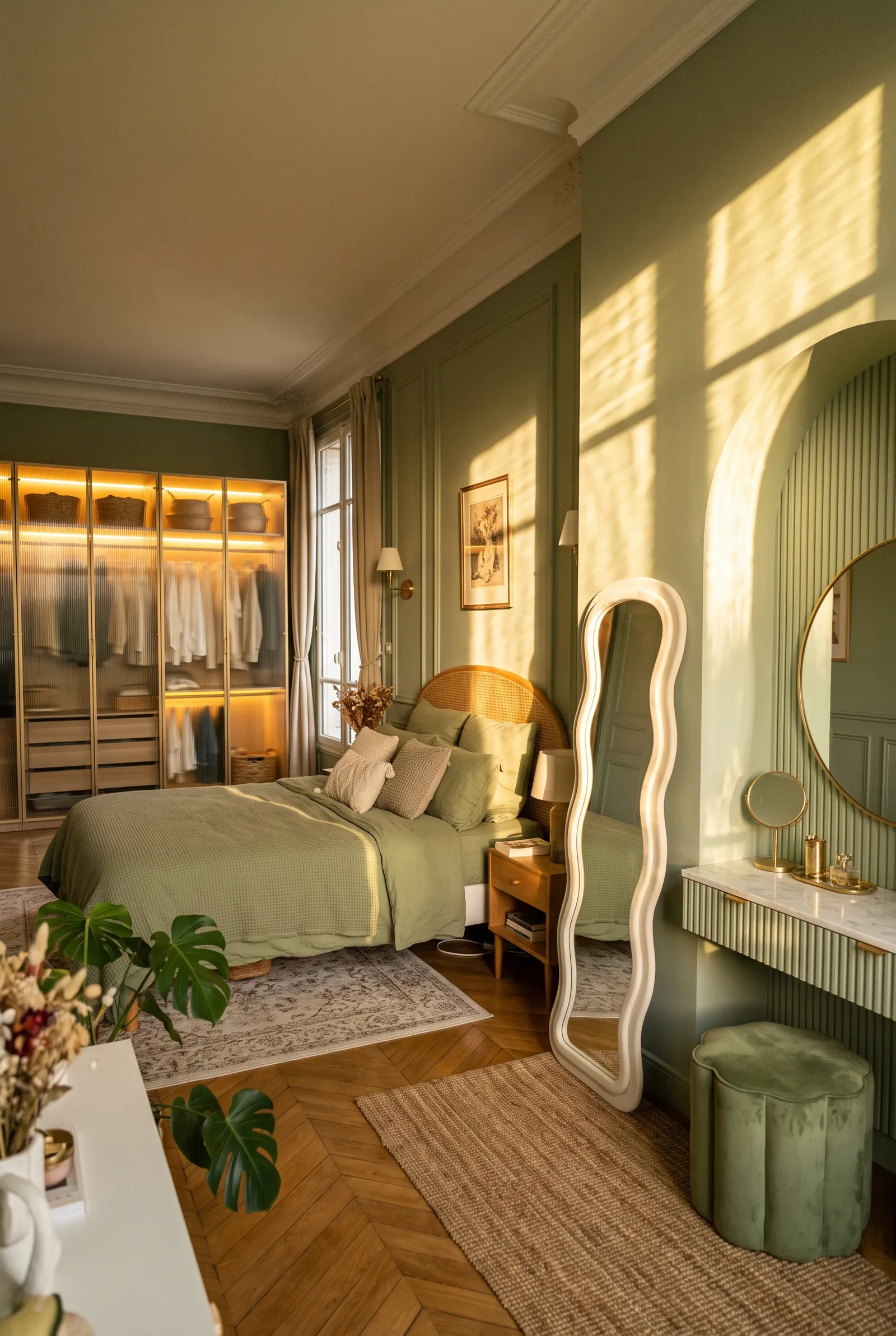 6 Elegant Sage Green Bedroom Ideas with French-Inspired Details Cover