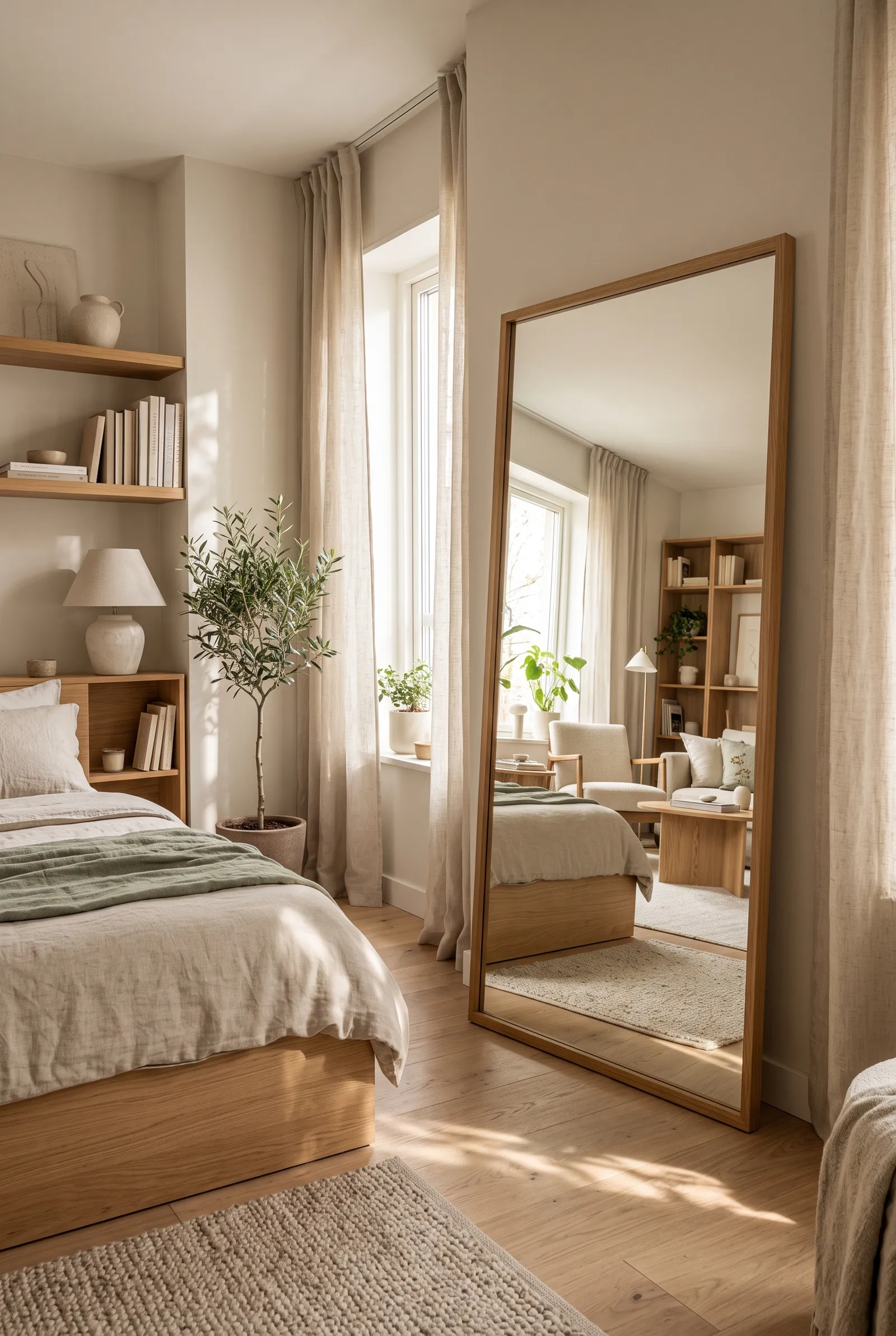 d2-7-ways-to-make-studio-apartment-feel-bigger-placing-mirrors-to-reflect-light