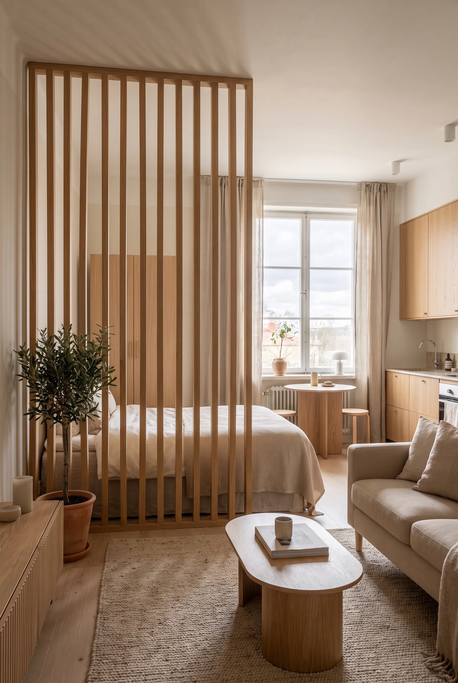 d3-studio-apartment-wood-slat-divider