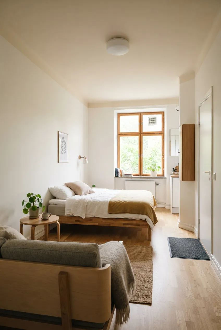 d4-1-light-toned-walls-and-ceiling-above-studio-bed