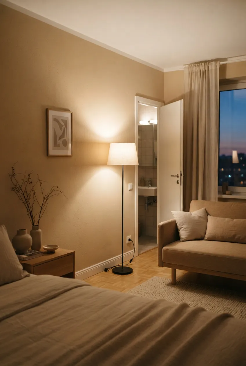 d4-9-floor-lamp-lighting-upper-wall-beside-studio-sofa