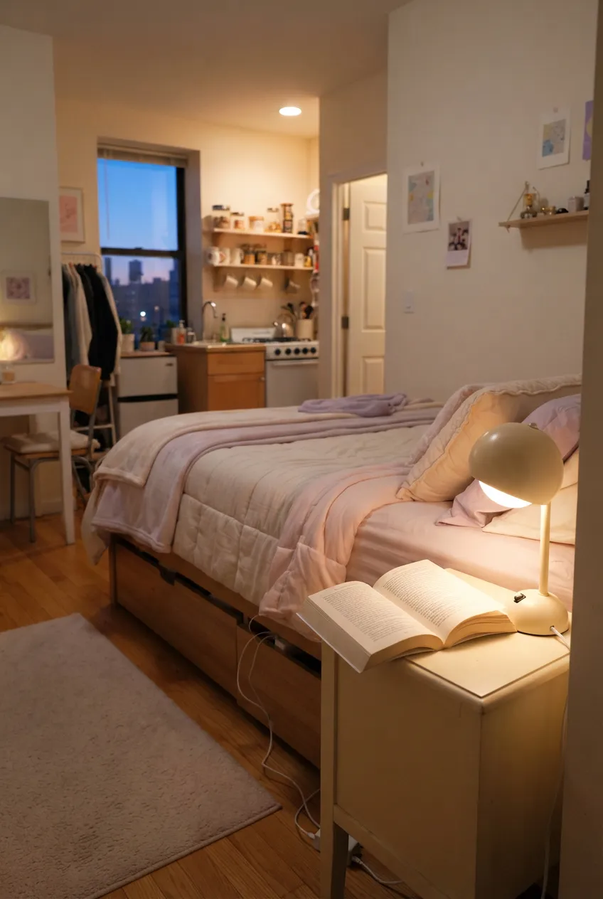 d5-10-bedside-lamp-lighting-open-book-in-studio-apartment