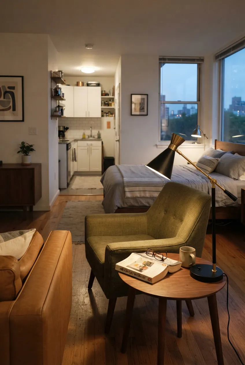 12 Studio Apartment Lighting Ideas for a Warmer, Cozier Space Cover