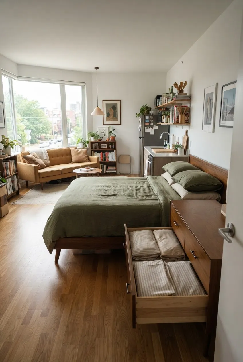 e10-7-open-dresser-drawer-with-folded-spare-linens