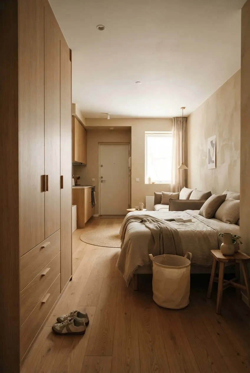 e10-9-clear-floor-between-bed-and-wardrobe-in-studio