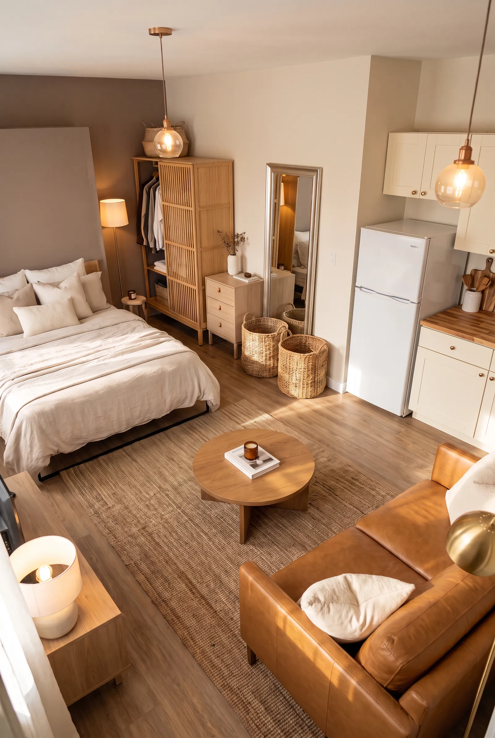 e4-high-end-studio-apartment-decor-with-floor-mirror