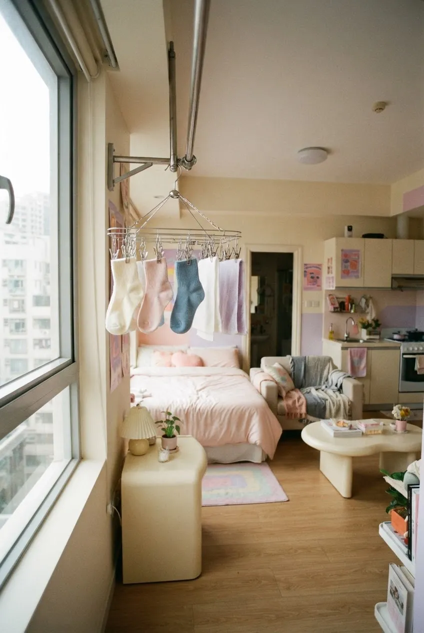 e9-8-hanging-clip-drying-rack-with-socks-by-studio-window